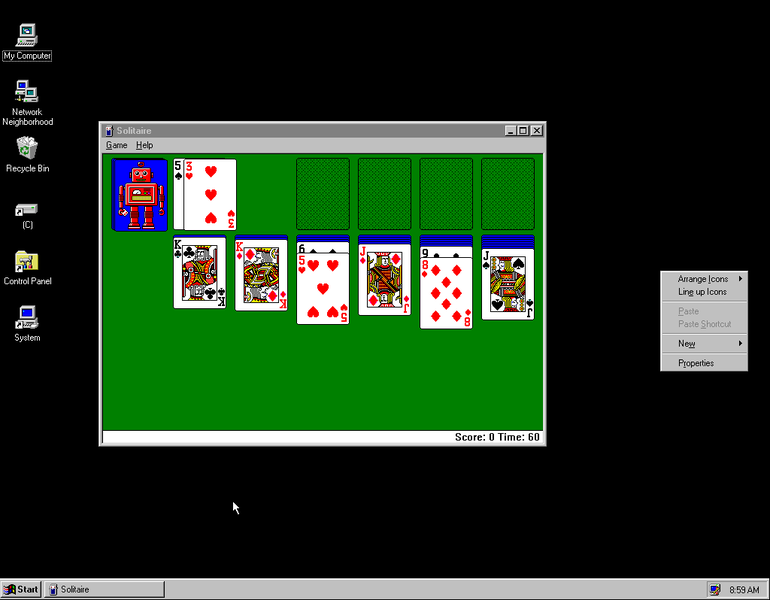 windows 95 emulator in a window